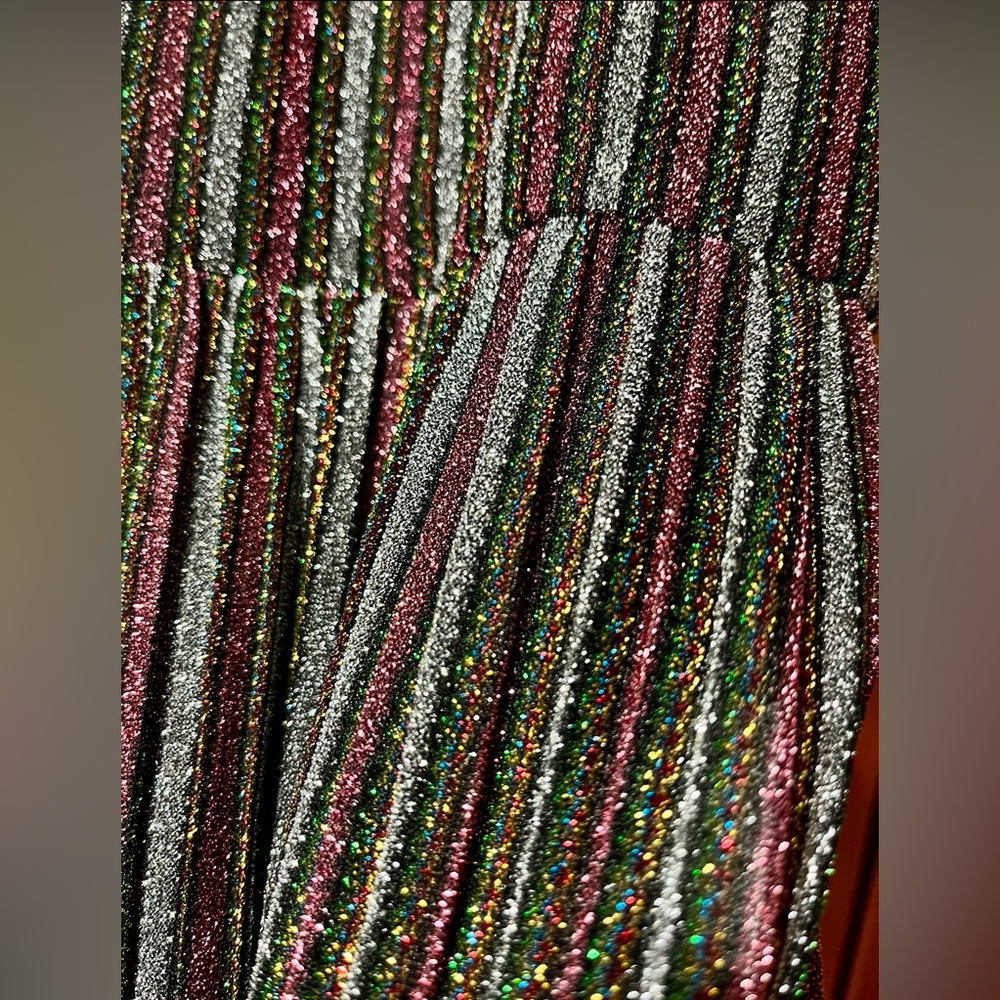 by the way. Rainbow sparkle jumpsuit, size XS